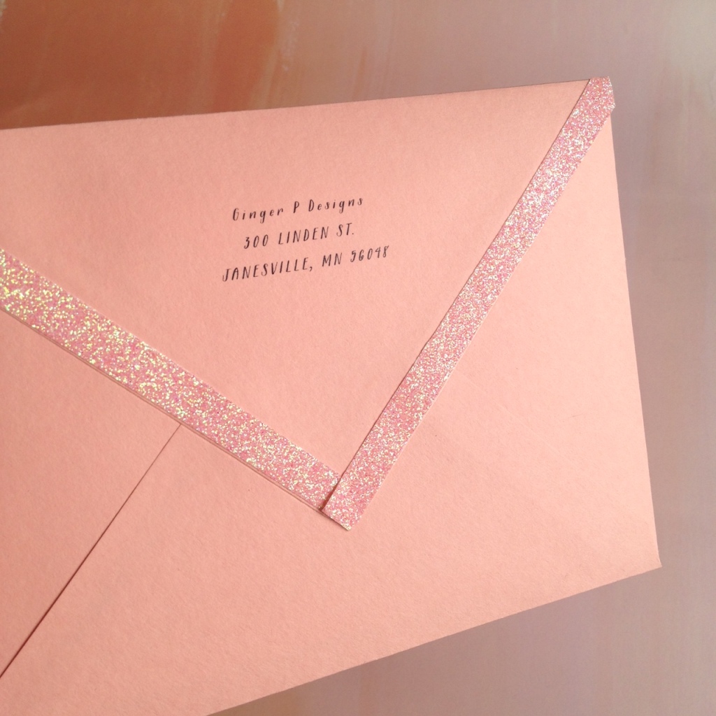 Glitter tape envelope